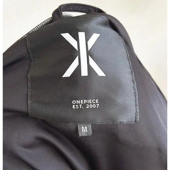 Onepiece Black Hooded Jumpsuit with White Details - Picture 6 of 9